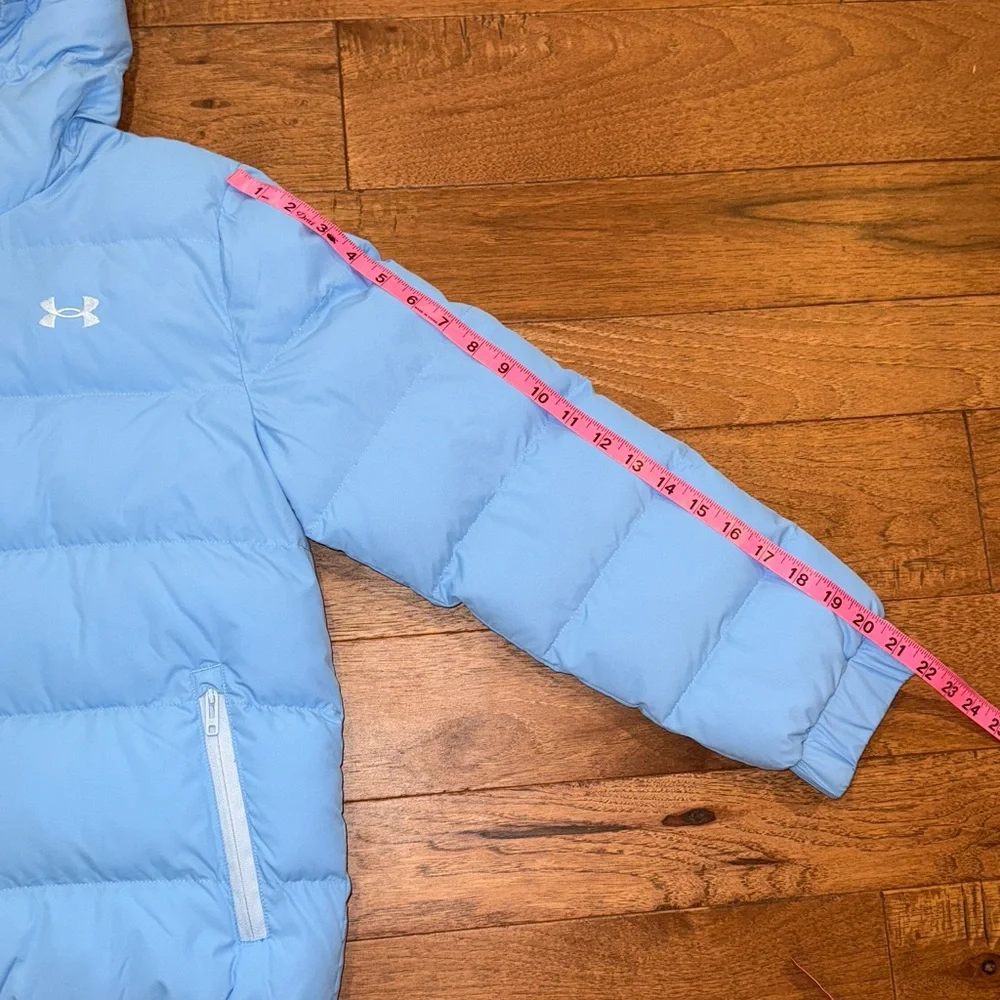 UA Under Armour Girls Prime Puffer Jacket - Size YL - Horizon Blue